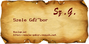 Szele Gábor névjegykártya