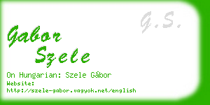 gabor szele business card