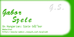 gabor szele business card